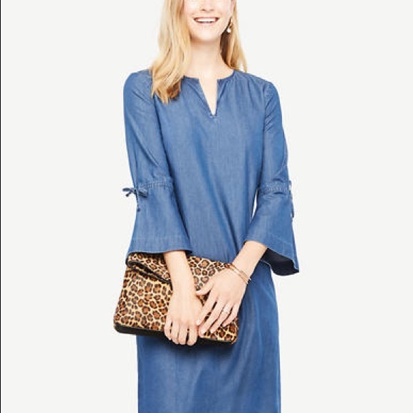 Ann Taylor Dresses & Skirts - Ann Taylor Denim Dress Bell-Sleeve Top (4p)